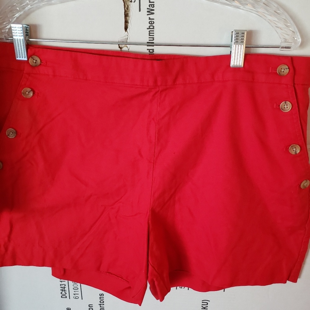 Bright Red Sailor Style Shorts
